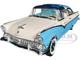 1955 Ford Crown Victoria Light Blue White 1/18 Diecast Model Car Road Signature 92138