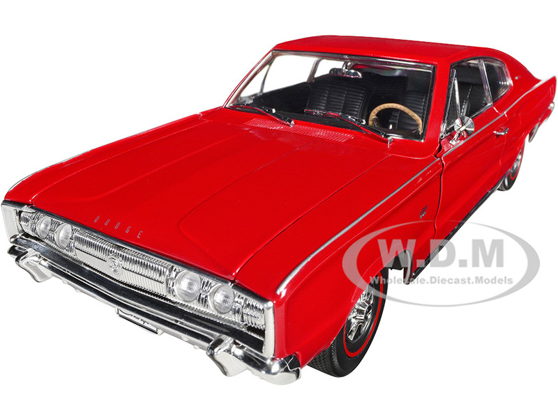 1966 DODGE CHARGER RED 1/18 DIECAST MODEL CAR BY ROAD
