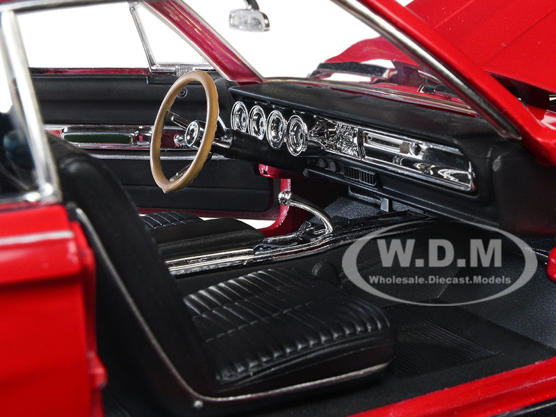 1966 Dodge Charger Red 1/18 Diecast Model Car Road Signature