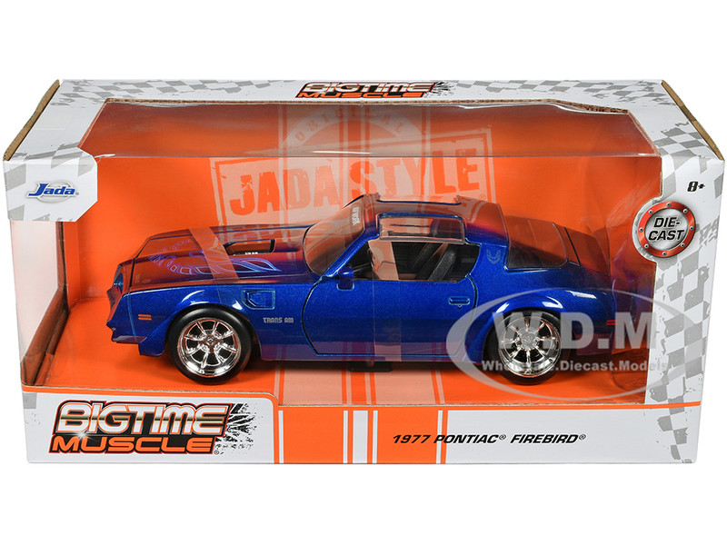 1977 PONTIAC FIREBIRD TRANS AM BLUE 1/24 DIECAST MODEL CAR