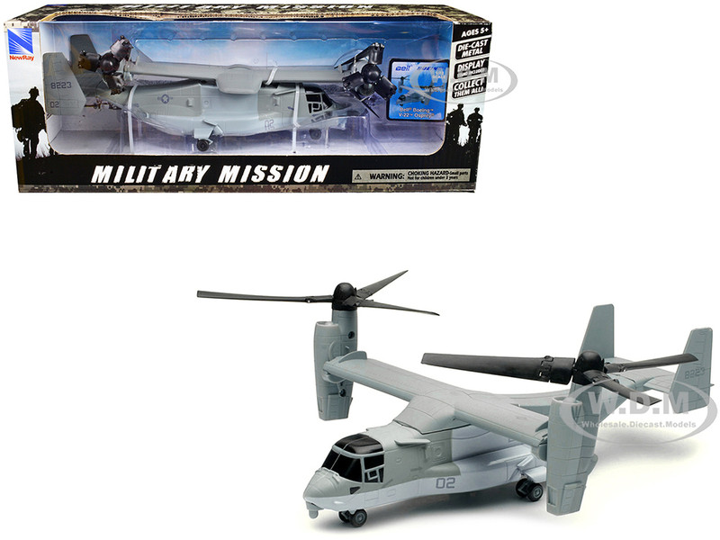Bell Boeing V 22 Osprey Aircraft 02 Gray US Air Force Military Mission Series 1/72 Diecast Model New Ray 26113