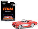 1958 Chevrolet Corvette Convertible Red FRAM Oil Filters Trusted Since 1934 Hobby Exclusive Series 1/64 Diecast Model Car Greenlight 30388