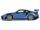 2021 Porsche 911 991 2 GT2 RS Blue Metallic with Black Stripes 1/18 Model Car GT Spirit GT429
