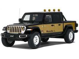 2020 Jeep Gladiator Honcho Pickup Truck Black and Gold 1/18 Model Car GT Spirit GT422