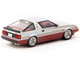 Mitsubishi Starion RHD Right Hand Drive Silver Metallic and Dark Red with Red Interior with Extra Wheels Road64 Series 1/64 Diecast Model Car Tarmac Works T64R-055-GRE