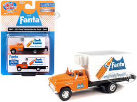 1957 Chevrolet Refrigerated Box Truck Orange with White Top Fanta 1/87 (HO) Scale Model Classic Metal Works 30647