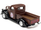 1941 1946 Chevrolet Pickup Truck Brown and Black Red Crown Gasoline 1/87 (HO) Scale Model  Classic Metal Works 30654
