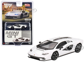 Lamborghini Countach LPI 800 4 Bianco Siderale White Limited Edition to 5520 pieces Worldwide 1/64 Diecast Model Car True Scale Miniatures MGT00567