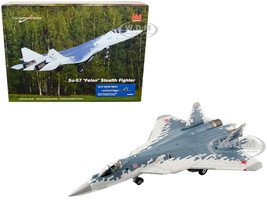 Sukhoi Su 57 Fighter Aircraft Russian Air Force 2022 with 4 KH 59MK2 missiles Air Power Series 1/72 Diecast Model Hobby Master HA6804