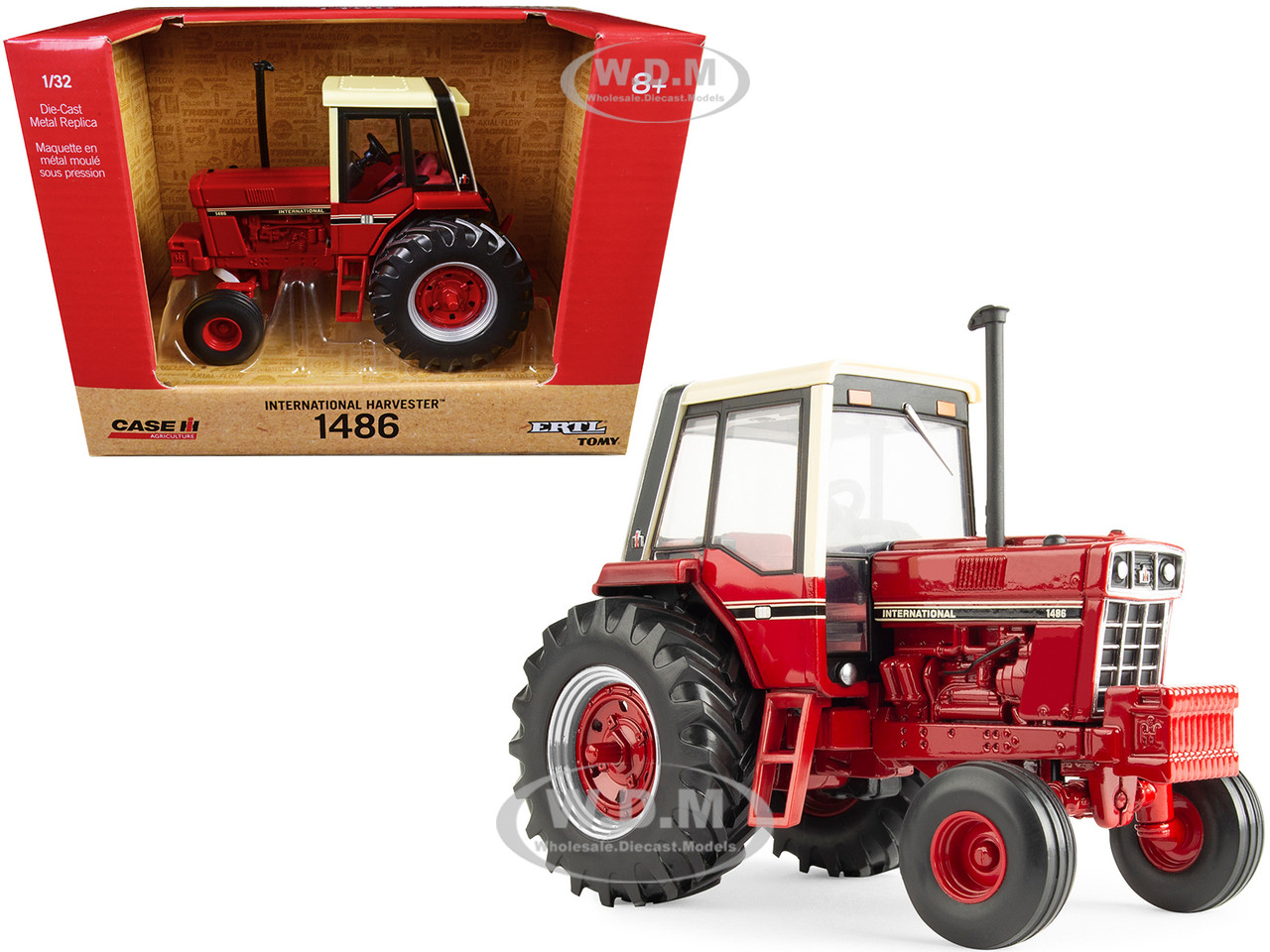 International Harvester 1486 Tractor Red Cream Top Case IH