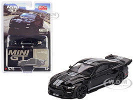 Shelby GT500 Dragon Snake Concept Black with Gray Stripes Limited Edition to 5400 pieces Worldwide 1/64 Diecast Model Car True Scale Miniatures MGT00575