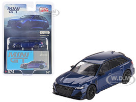 Audi RS6 R ABT Navarra Blue Metallic Limited Edition to 3240 pieces Worldwide 1/64 Diecast Model Car True Scale Miniatures MGT00574