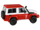 2014 Toyota Land Cruiser 71 SWB Short Wheel Base Red and White 2023 Auto Salon 1/64 Diecast Model Car Paragon Models PA-55563