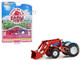 1950 Ford 8N Tractor with Front Loader Blue and Red Down on the Farm Series 8 1/64 Diecast Model Greenlight 48080A