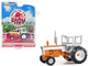 1973 Tractor with Enclosed Cab Orange and White Down on the Farm Series 8 1/64 Diecast Model Greenlight 48080C