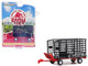 Bale Throw Wagon Black and Red Down on the Farm Series 8 1/64 Diecast Model Greenlight 48080F