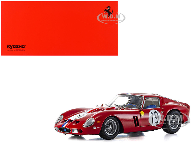 Ferrari 250 GTO #19 Pierre Noblet Jean Guichet 2nd Place 24 Hours of Le Mans 1962 1/18 Diecast Model Car Kyosho K08438A