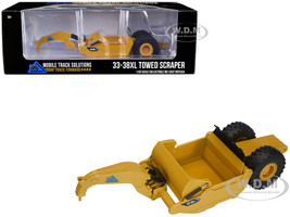 Mobile Track Solutions 33 38XL Towed Scraper Yellow 1/50 Diecast Model SpecCast MTS002