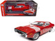 1972 Plymouth Road Runner GTX Rallye Red with White Stripes and Interior American Muscle Series 1/18 Diecast Model Car Auto World AMM1299