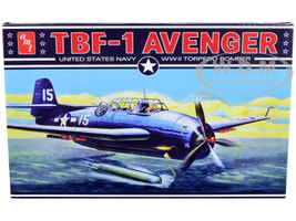 Skill 2 Model Kit Grumman TBF 1 Avenger Torpedo Bomber United States Navy  WWII 1/48 Scale Model AMT AMT1377