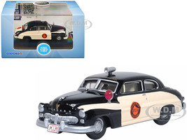 1949 Mercury Monarch Police Black and White Florida Highway Patrol 1/87 (HO) Scale Diecast Model Car Oxford Diecast 87ME49010