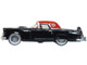 1956 Ford Thunderbird Raven Black with Fiesta Red Top 1/87 (HO) Scale Diecast Model Car Oxford Diecast 87TH56008