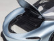 McLaren Speedtail Frozen Blue Metallic with Black Top and Suitcase Accessories 1/18 Model Car Autoart 76086