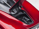 McLaren Speedtail Volcano Red Metallic with Black Top and Suitcase Accessories 1/18 Model Car Autoart 76087