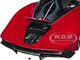 McLaren Speedtail Volcano Red Metallic with Black Top and Suitcase Accessories 1/18 Model Car Autoart 76087