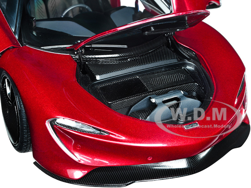 MCLAREN SPEEDTAIL VOLCANO RED W/SUITCASES 1/18 MODEL CAR BY