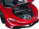 McLaren Speedtail Volcano Red Metallic with Black Top and Suitcase Accessories 1/18 Model Car Autoart 76087