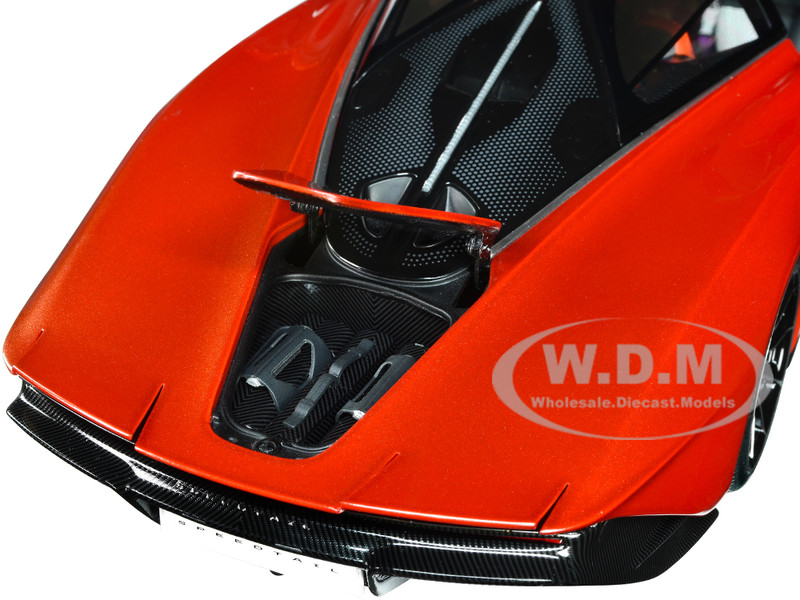 McLaren Speedtail Volcano Orange Metallic with Black Top and