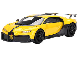 Bugatti Chiron Pur Sport Yellow and Black 1/18 Model Car Top Speed TS0388