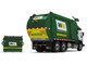 Mack TerraPro Waste Management Refuse Garbage Truck with Wittke Front Load White and Green with Garbage Bin 1/34 Diecast Model First Gear 10-4001D