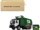 Mack TerraPro Waste Management Refuse Garbage Truck with Wittke Front Load White and Green with Garbage Bin 1/34 Diecast Model First Gear 10-4001D
