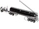 Kenworth W900L Day Cab and Walinga Bulk Tank Trailer White with Black and Gray Stripes 1/64 Diecast Model DCP/First Gear 60-1684