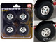 Off Road Wheels and Tires Set of 4 pieces from 1972 Chevrolet K 10 4x4 for 1/18 Scale Models ACME A1807217W