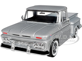 1966 GMC C1000 Fenderside Pickup Truck Silver Metallic Timeless Legends Series 1/24 Diecast Model Car Motormax 79379s