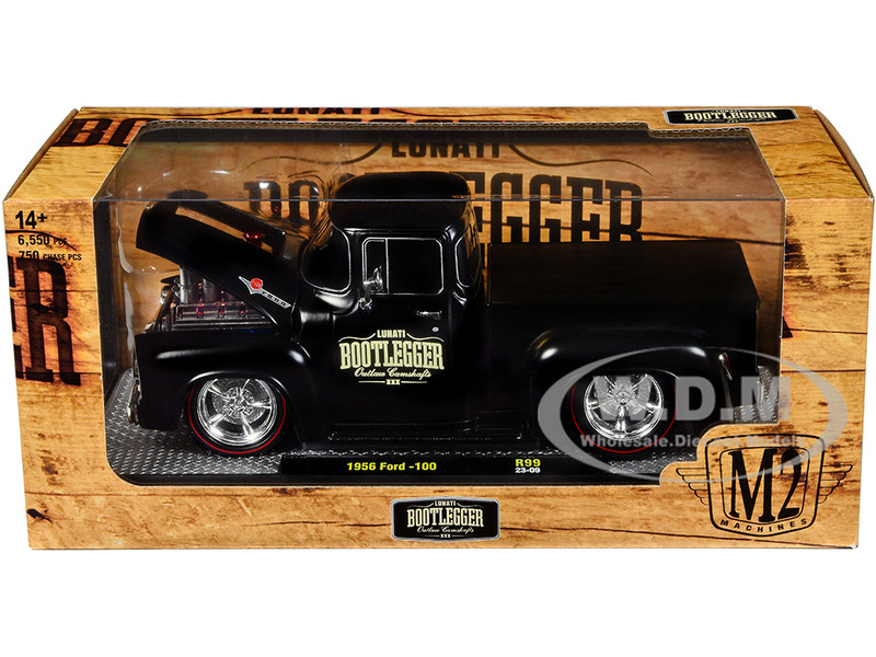 1956 Ford F 100 Pickup Truck Matt Black Lunati Bootlegger