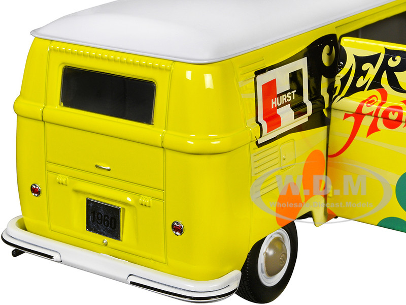 1960 Volkswagen Delivery Van Yellow with Bright White Top