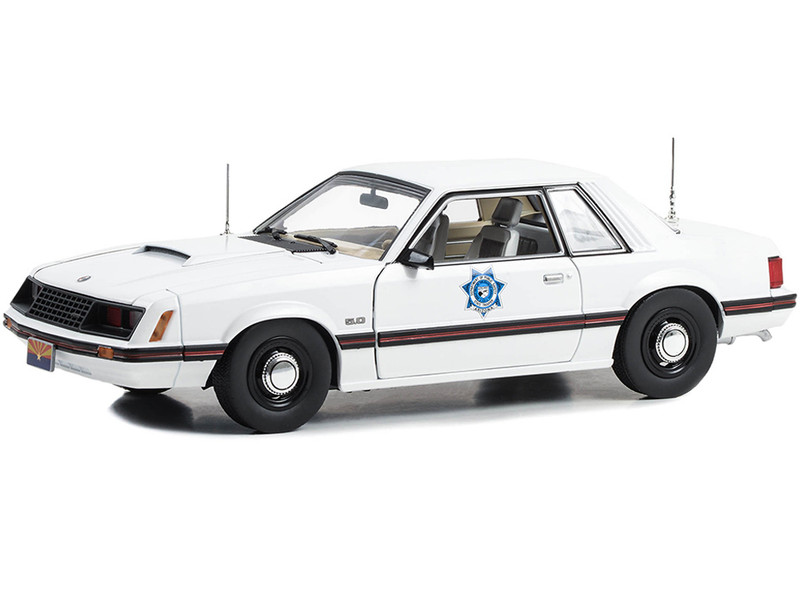 1982 Ford Mustang SSP Arizona Department of Public Safety White 1/18 Diecast Model Car Greenlight 13677