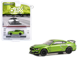 2020 Ford Shelby GT350R Lime Green Metallic with Black Stripes Shelby 60 Years Since 1962 Anniversary Collection Series 16 1/64 Diecast Model Car Greenlight 28140E