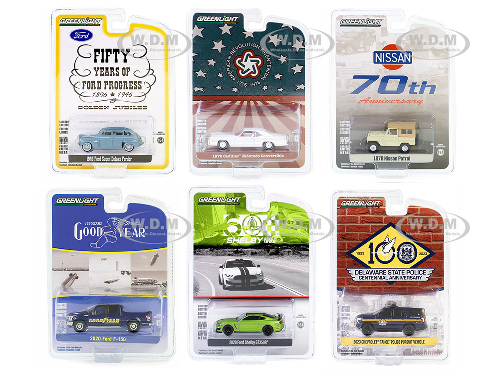 Anniversary Collection Set of 6 pieces Series 16 1/64 Diecast
