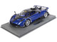 2020 Pagani Imola Carbon Fiber Blue with Carbon Black Top with DISPLAY CASE Limited Edition to 200 pieces Worldwide 1/18 Model Car BBR P18192A