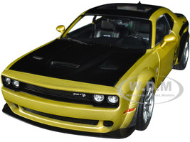 2020 Dodge Challenger R/T Scat Pack Widebody Street Fighter Goldrush Metallic Black  Sunroof 1/18 Diecast Model Car Solido S1805707
