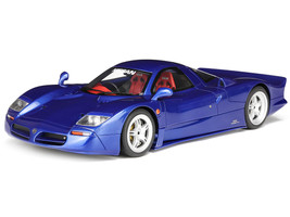 1997 Nissan R390 GT1 Road Car Blue Metallic with Red Interior 1/18 Model Car GT Spirit GT403
