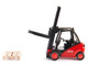 Linde Forklift Truck Red with 2 Pallet Accessories 1/50 Diecast Model Siku 1722