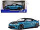 2023 Alpine A100 Radicale Blue Metallic Carbon Hood Top 1/18 Diecast Model Car Solido S1801619