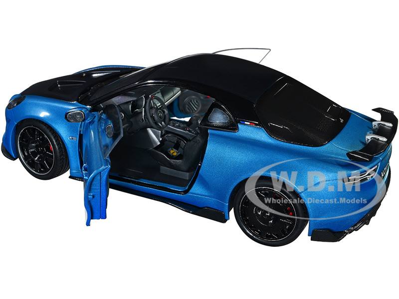 2023 Alpine A100 Radicale Blue Metallic Carbon Hood Top 1/18