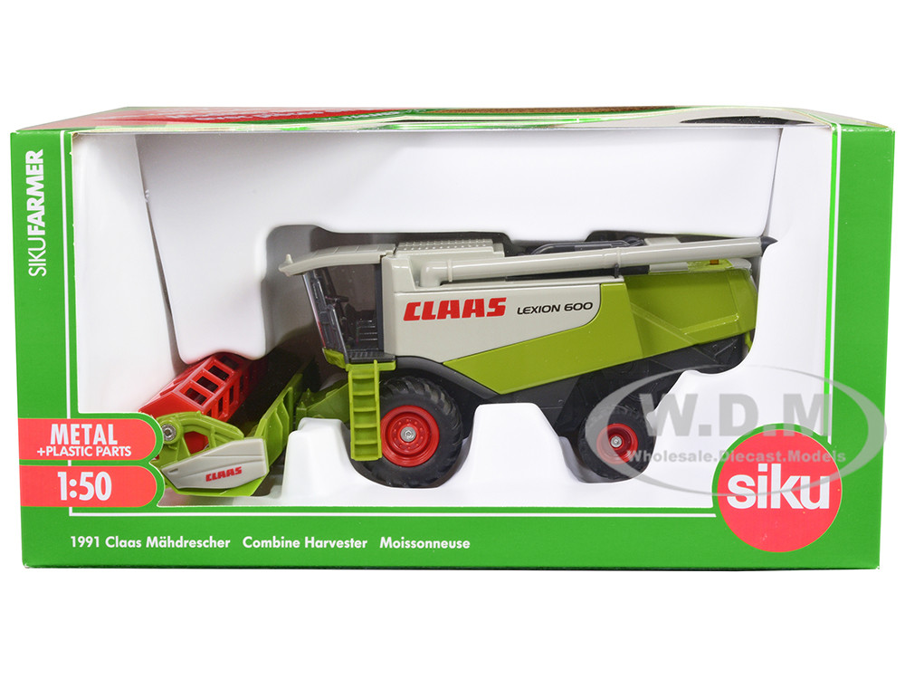 Claas Lexion 600 Combine Harvester Green and Gray 1/50 Diecast